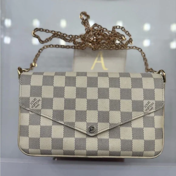 Louis Vuitton | Bags | Louis Vuitton Felicie Pochette Cream 